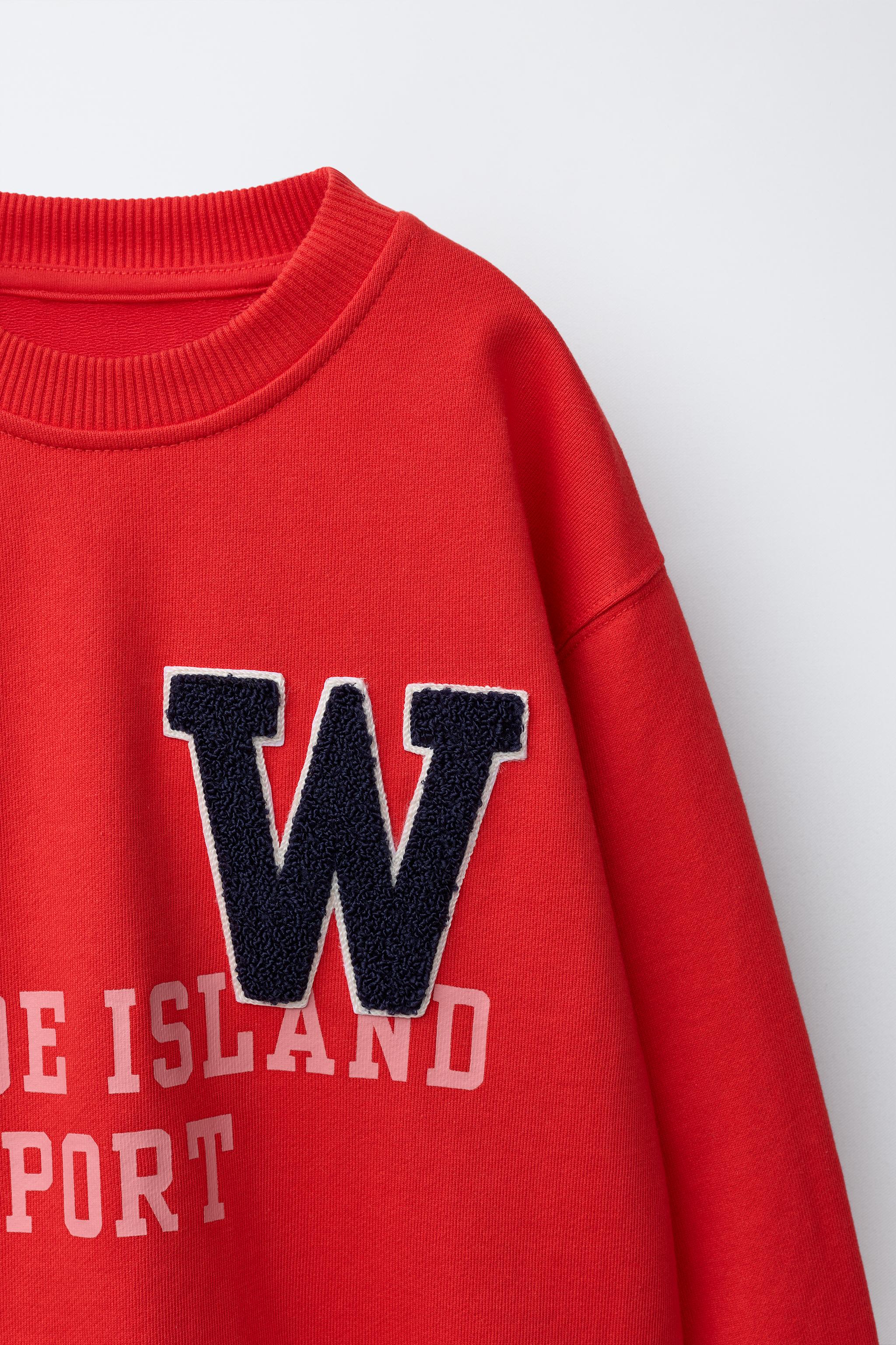 LOOP PATCH TEXT PRINT SWEATSHIRT
